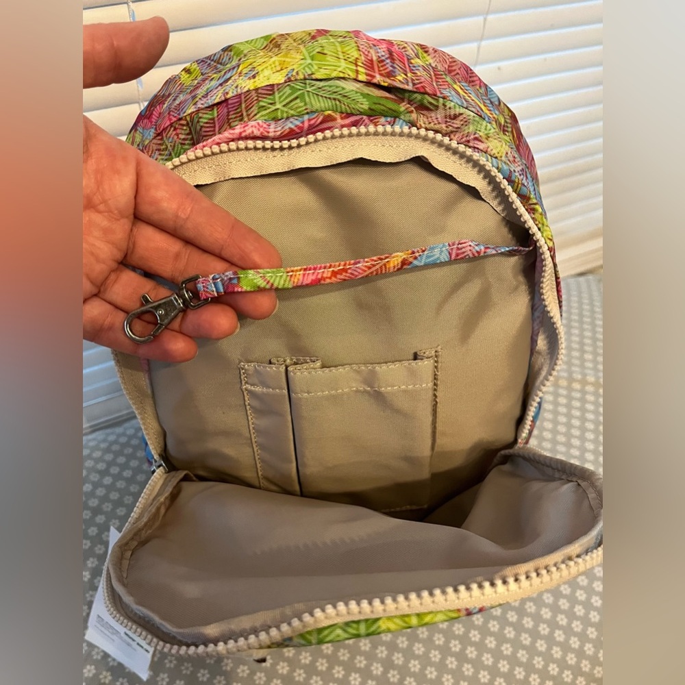 Kipling Multicolor Tropical Print Backpack in Pin… - image 4